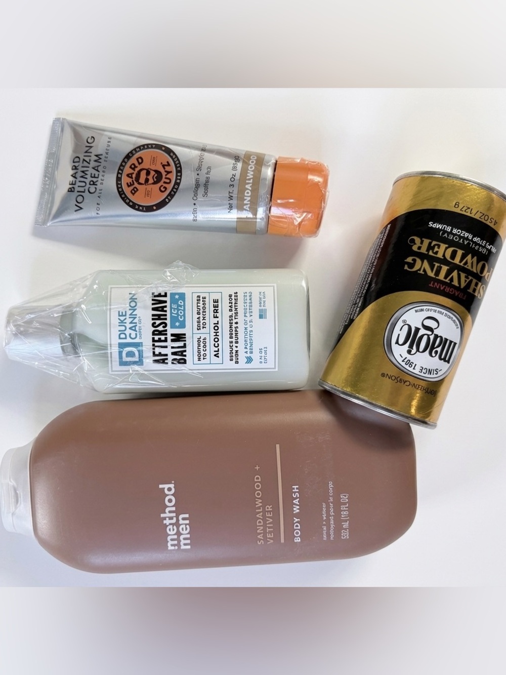 Men shave and after shave item + body wash